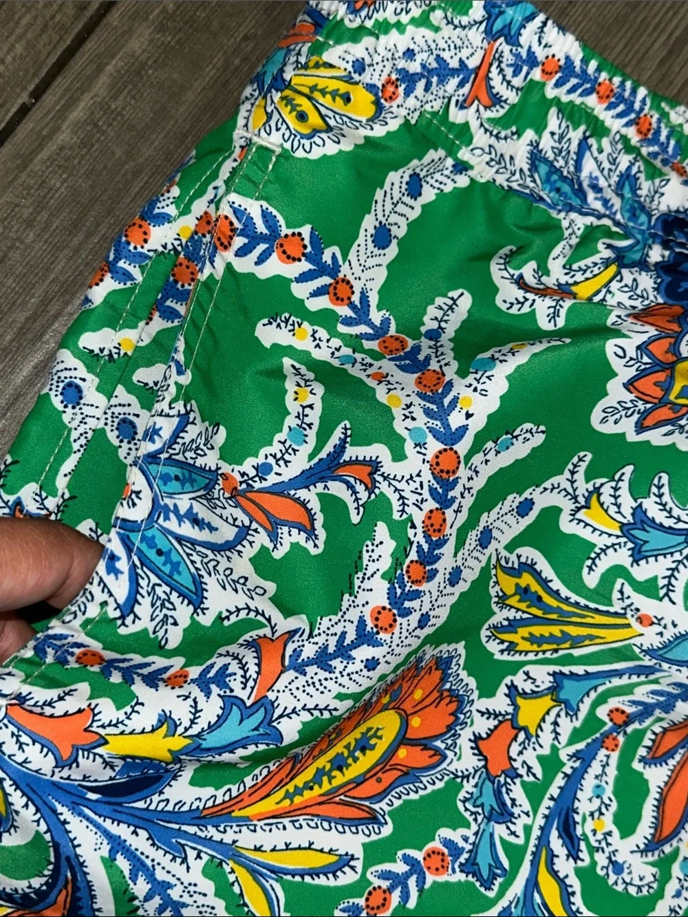 Polo‎ Ralph Lauren Swim Trunk Shorts Green Blue Orange Swimwear Men's 2XLT